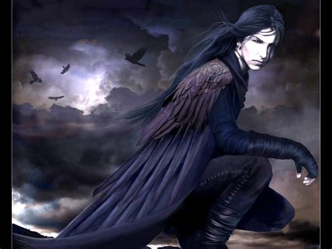 Dark Wings Birds Clouds Dark Gothic Male Sky Wings Падшие ангелы
