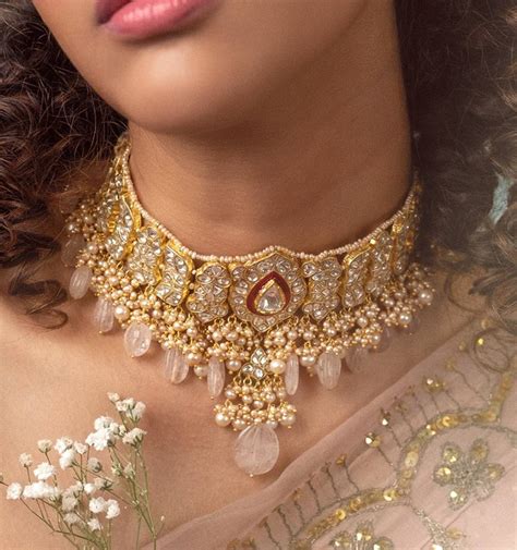 Polki Diamond Choker Indian Jewellery Designs