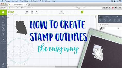 Creating Stamp Outlines In Cricut Design Space The Easy Way Youtube
