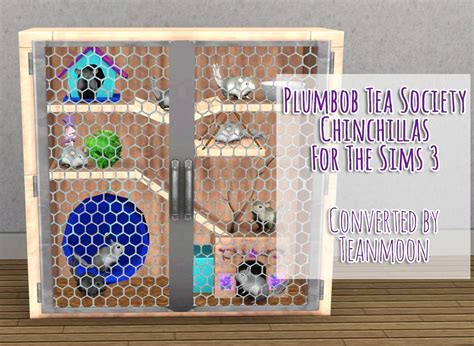 Decorative Chinchillas And Cage By Teanmoon Sims 4 Pets Mod Sims 4