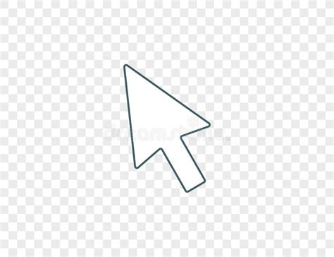 Pointer Cursor Arrow Icon On Transparent Background Vector