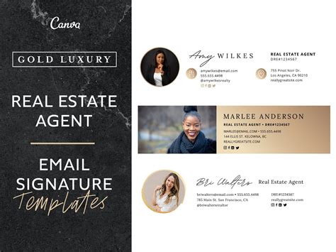 Realtor Email Signature Templates Realtor Branding Realtor Etsy