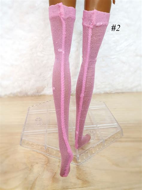 Barbie Doll Light Pink Nylon Tights Sheer Stockings With Dots Etsy