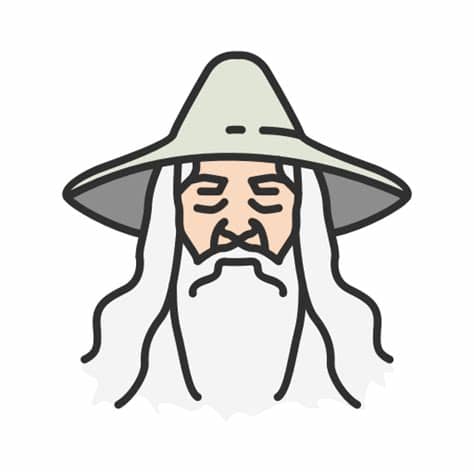 Freesvg.org offers free vector images in svg format with creative commons 0 license (public domain). Gandalf, lord of the rings, old man, wizard icon