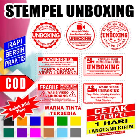 Promo Stempel Unboxing Fragile Original Berkualitas 01 Jakarta