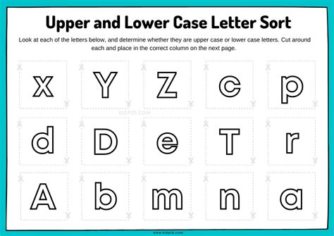 Uppercase And Lowercase Letters Sorting Worksheet Kidpid
