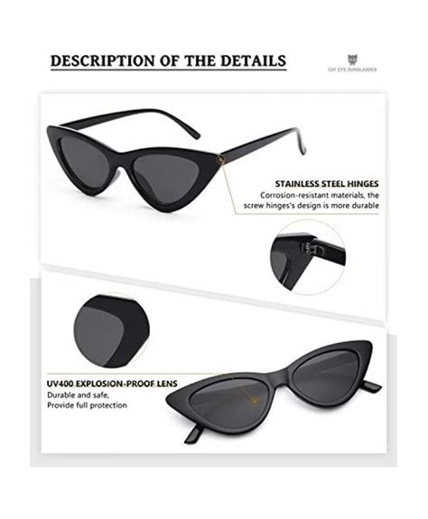 livhò retro vintage narrow cat eye sunglasses for women clout goggles plastic frame sunglasses