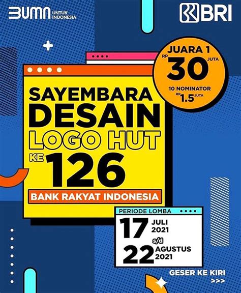 Sayembara Desain Logo Hut Ke 126 Bri Total Hadiah 45 Juta Rupiah