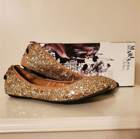 Cole Haan Shoes Cole Haan Maria Sharapova Gold Glitter Flats Poshmark