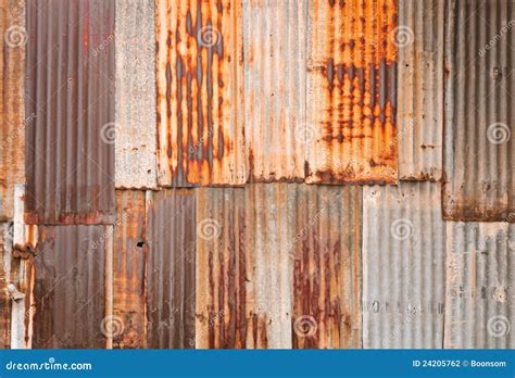 Rusty Corrugated Metal Wall Stock Photo Image Of Damaged Detail