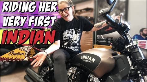 She Rides Her Very First Indian Motorcycle Ever Youtube