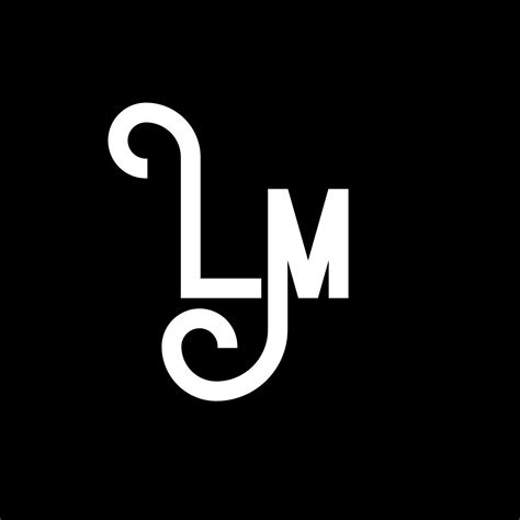 Diseño Del Logotipo De La Letra Lm Icono Del Logotipo De Letras
