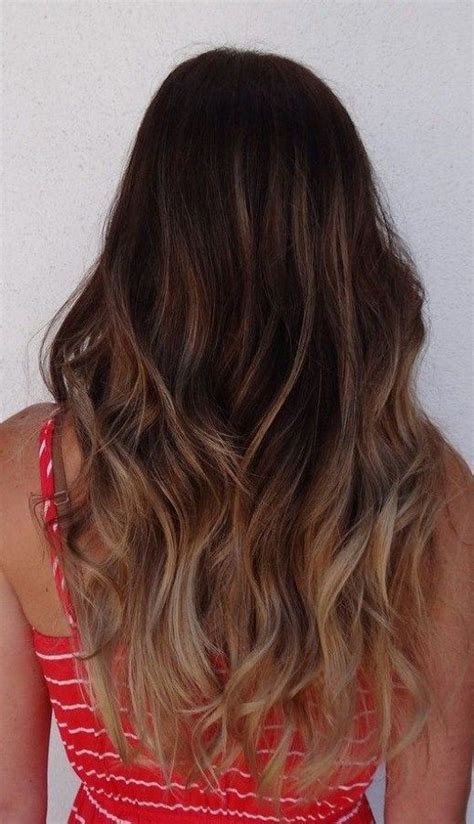 Back View Of Long Ombre Hair Light Brown Ombre Hair Hair Styles