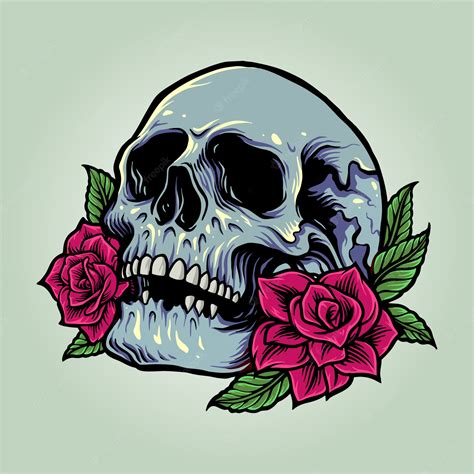 Skull Roses And Dagger Vinyl Decal Ubicaciondepersonascdmxgobmx
