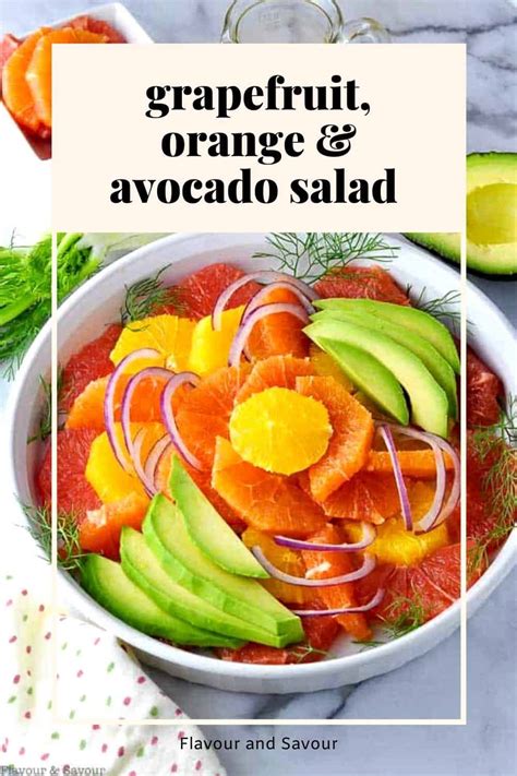 Grapefruit Orange Avocado Salad With Fennel Flavour And Savour