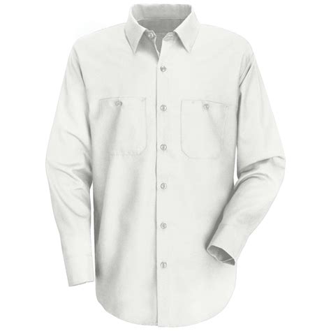 Red Kap Mens Wrinkle Resistant 100 Cotton Long Sleeve Work Shirt