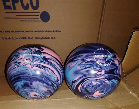 5 Pinduck Pin Bowling Balls Pair Of 2 Paramount Marblized Light Blue