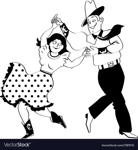 Square Dance Clipart Royalty Free Vector Image