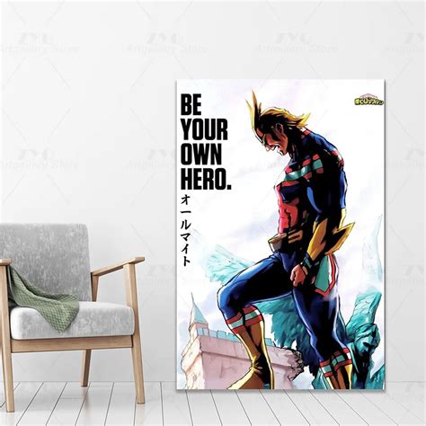 My Hero Academia Anime Academia All Might Posters Canvas Mural Bedroom