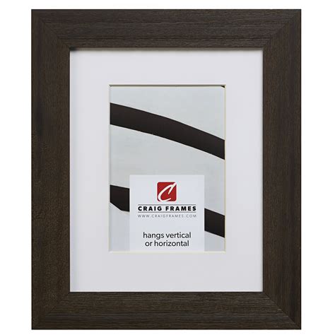 Craig Frames 15driftwoodbk 8x12 Inch Black Picture Frame Matted For A