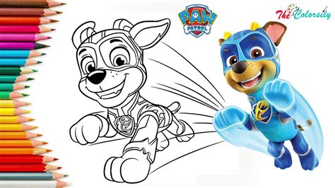 How To Draw Paw Patrol Mighty Pups Chase Easy Step By Step Chase Paw