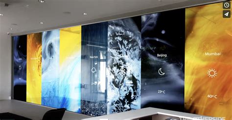 Glass Projection Weather Wall Digital Marketing Design Digital