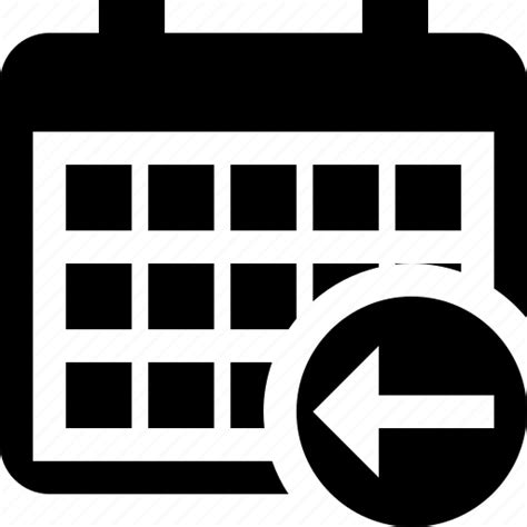 Calendar Date Day Event Month Previous Schedule Icon