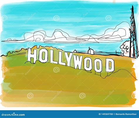 Hollywood Sign Icon Isometric 3d Style Cartoon Vector Cartoondealer