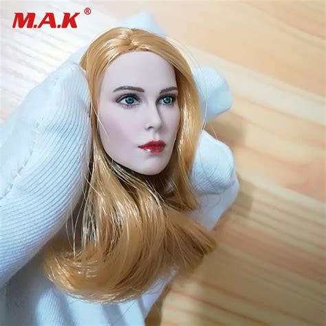 1 6 Scale Beauty Female Head Sculpt W Blonde Hair Head Model Toy For 12 Female Pale Body