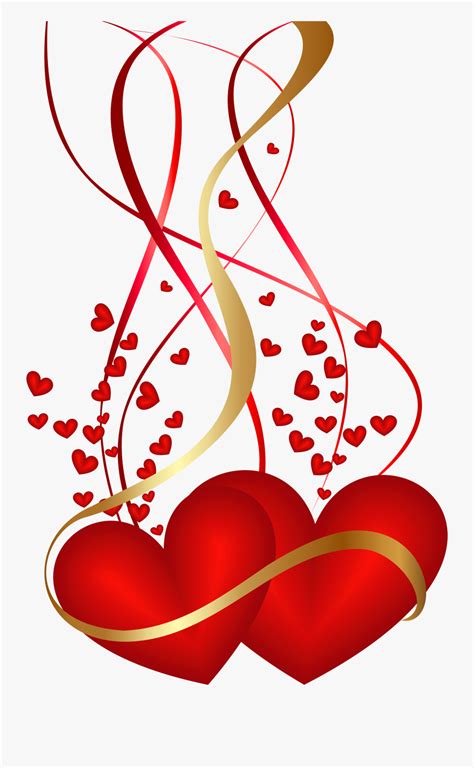 Valentines Day Hearts Decoration Png Clip Art Image Free Transparent