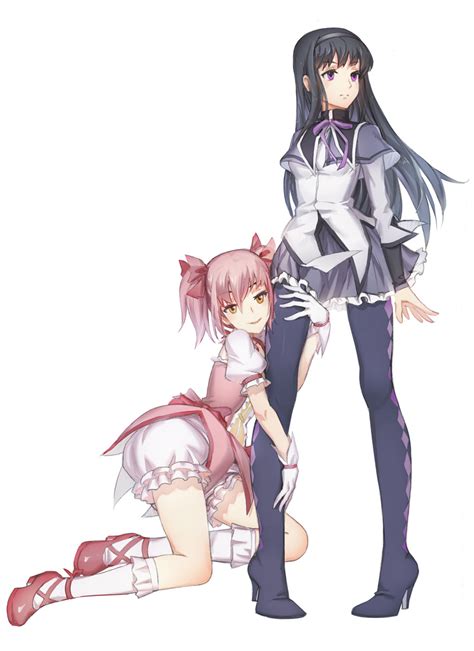 Akemi Homura And Kaname Madoka Mahou Shoujo Madoka Magica Drawn By