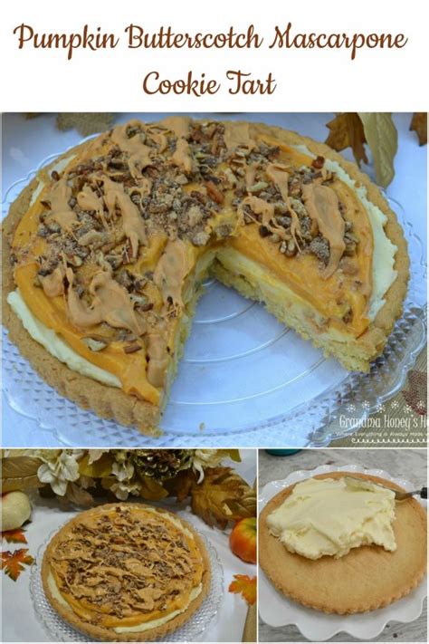 Pumpkin Butterscotch Mascarpone Cookie Tart Grandma Honeys House