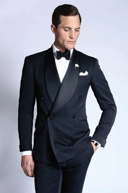 Latest Coat Pant Designs Navy Blue Double Breasted Wedding Suits For