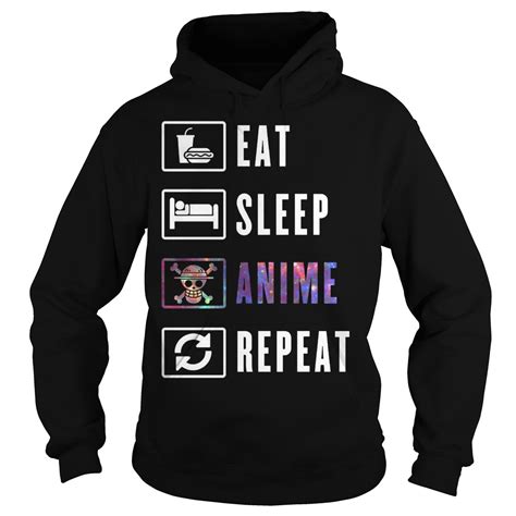Eat Sleep Anime Repeat Shirt Hoodie Sweater Longsleeve T Shirt Kutee Boutique