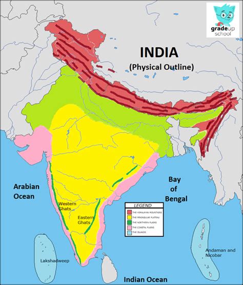 Locate The Physical Region Of India On Indias Physical Map