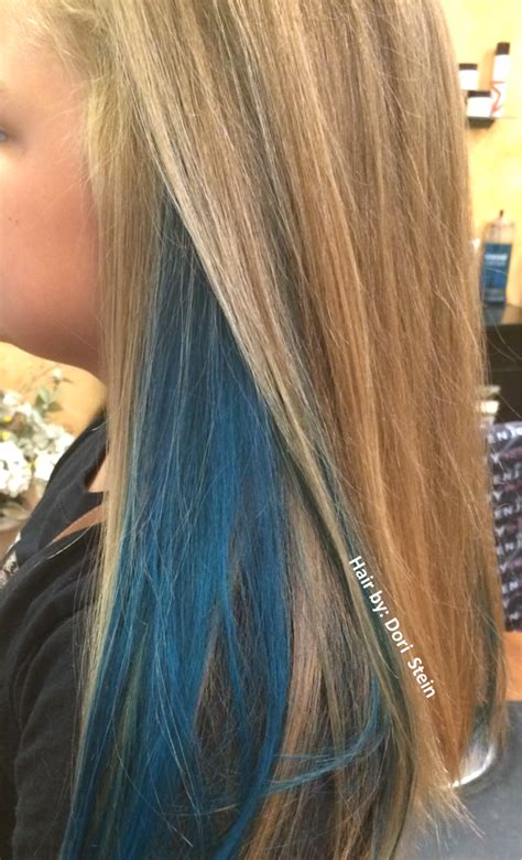 Dirty Blonde Hair Blue Tips