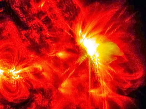 Astronomy Cmarchesin Mid Level Solar Flare Seen By Nasas Sdo