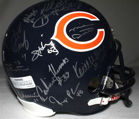 1985 Chicago Bears Team Signed Super Bowl Xx Champs Logo Helmet Signed