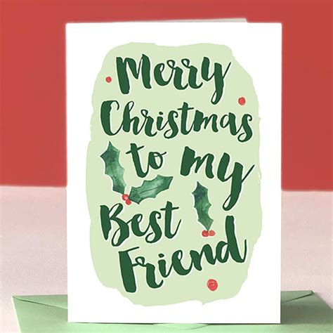 Merry Christmas Best Friends Card By Alexia Claire Christmas Card