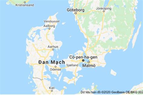 Bản đồ đất Nước Đan Mạch Denmark Map Khổ Lớn Năm 2023 Th Điện Biên Đông