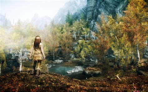 Skyrim Girl Autumn Wallpaper Hd Games 4k Wallpapers Images And