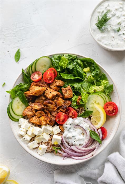 Serve chicken on pita and top with tomatoes and shawarma. Chicken Shawarma Bowls with Quick Tzatziki Sauce