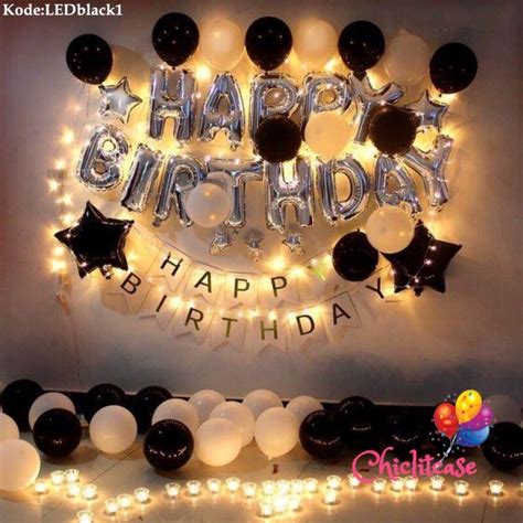 Jual Set Paket Dekorasi Balon Ultah Birthday Ulang Tahun Fancy Led