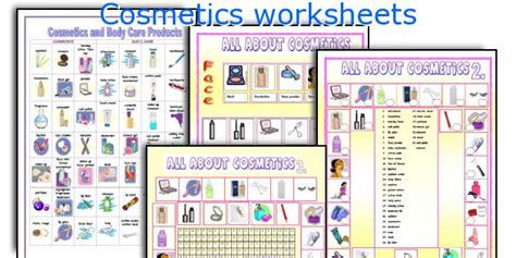 Cosmetics Worksheets