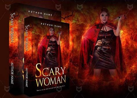 Horror Book Cover Design Scary Woman
