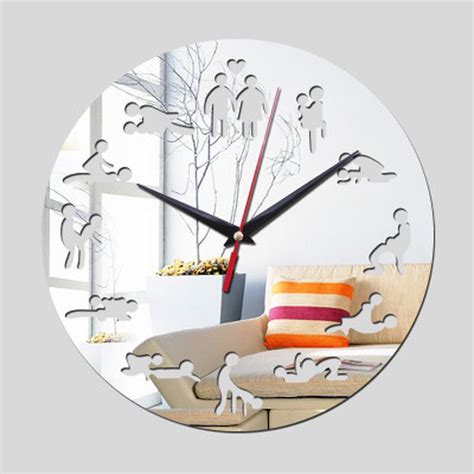 Fun Clock 24 Hours Sex Clock Novelty Sex Positions Wall Clock Acrylic 3d Mirror Wall Clocks Köp