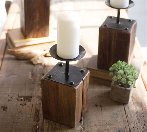 Diy Distressed Wooden Candle Holders 16 Ideas