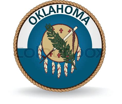 Flag Seal Of The State Of Oklahoma Stock Vector Colourbox