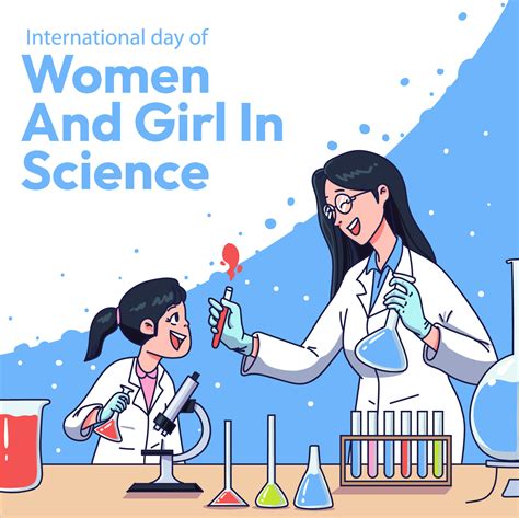 International Day Of Women And Girls In Science 4657262 Vector Art At