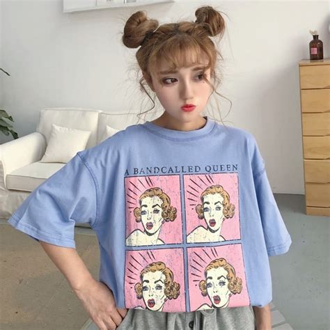 Buy Yougeman Tee Shirt Femme Summer Clothes Korean Style Ulzzang Harajuku Bf